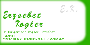 erzsebet kogler business card