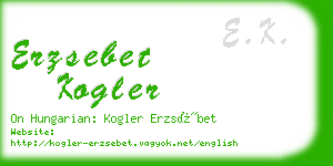 erzsebet kogler business card